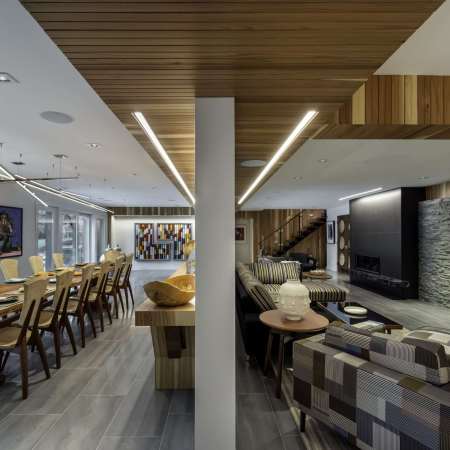 Knolls Neighborhood Project - Basement with Living and Dining Room